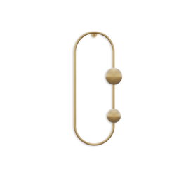 Wallity Cricket-A Gancho de Pared Metálico Dorado